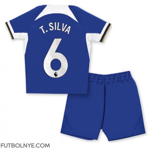 Camiseta Chelsea Thiago Silva #6 Primera Equipación para niños 2023-24 manga corta (+ pantalones cortos)